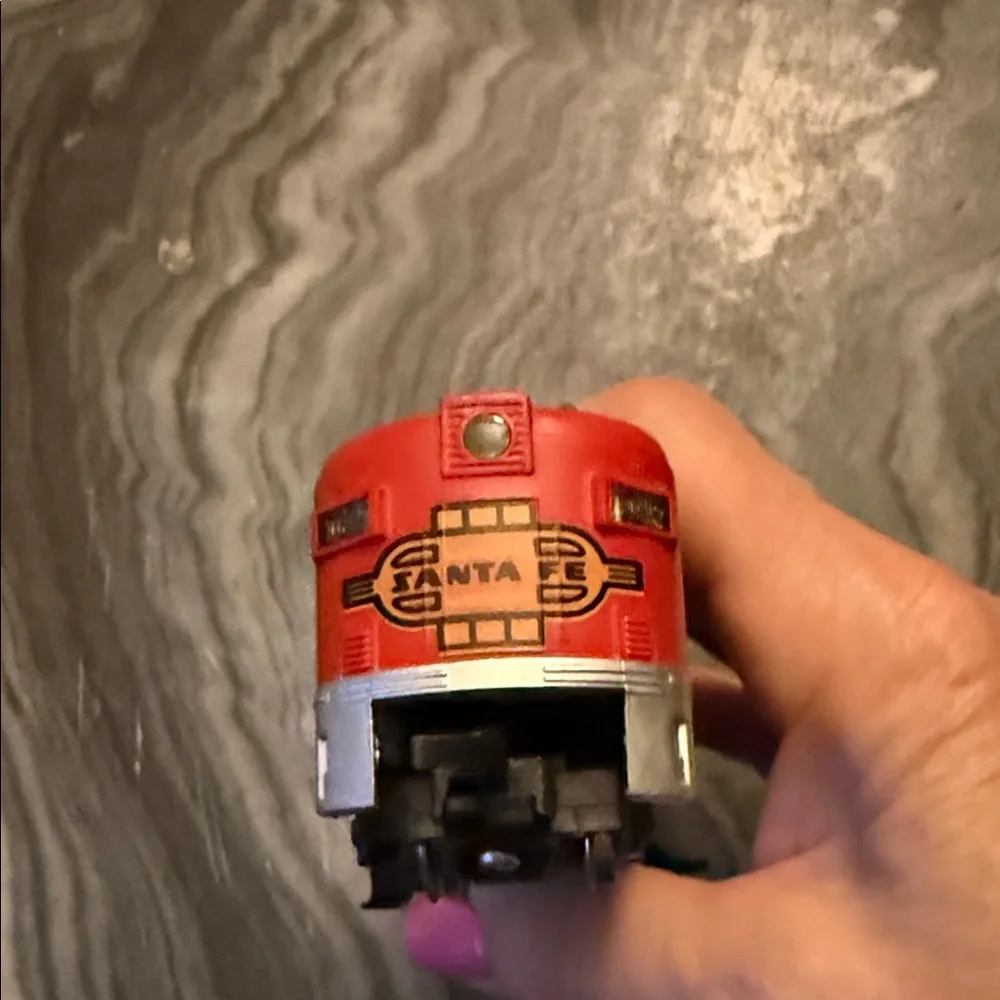 Red and Silver Toy Train